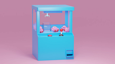 🎮Claw Kirby machine🎮 3d animation design graphic design motion graphics