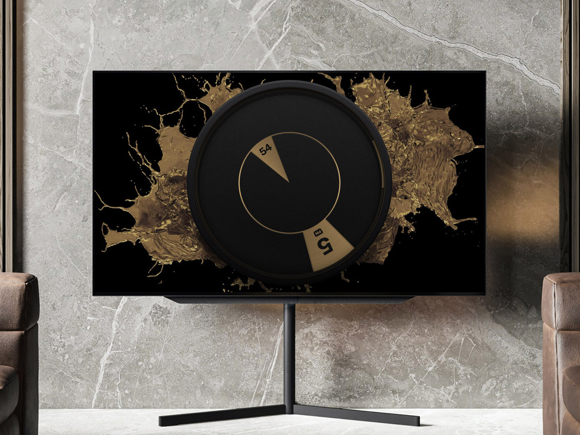 Timeless Elegance: Black and Gold Segment Q Clock Screensaver by Bogdan Porodko on Dribbble