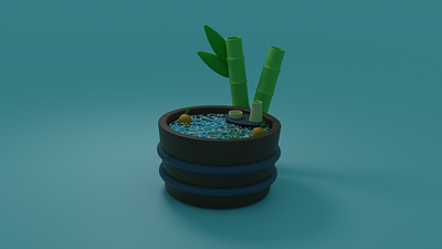 bamboo bathtub 🎍🐼 3d blender design graphic design illustration