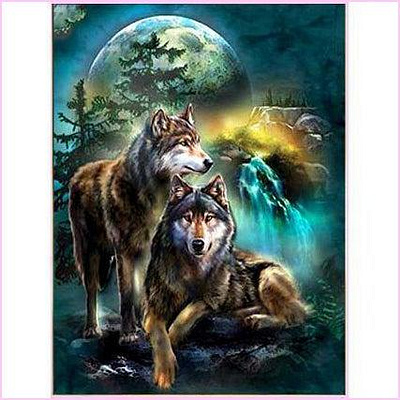 Mystic Wolves & Wolf Diamond Painting Kits - Heartful Diamonds diamond painting kits wolf diamond painting