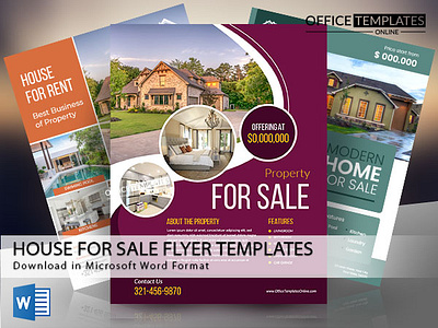 Best House for Sale & Rent Flyer Templates to Sell Your House easytouse