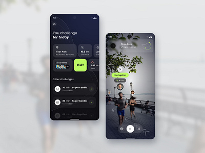 APP - sport chanllenges app design ui ux uxui