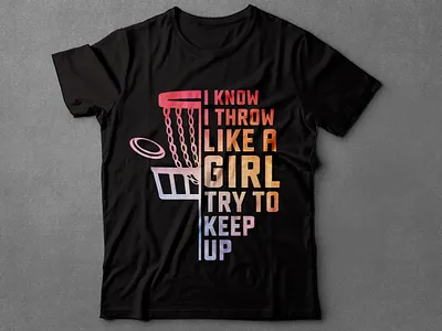 Disc Golf T-Shirt Design clothing design designer designs golf graphic design print shirt t shirt t shirt t shirt design tee tshirt typography vector water color