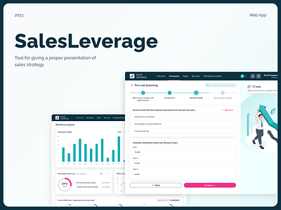 Sales Tool - for giving a proper presentation of sales strategy clickable prototype customer dashboard deal planning forecasting leads managements planning presentation sales tool ui ux uxui web platform wireframes