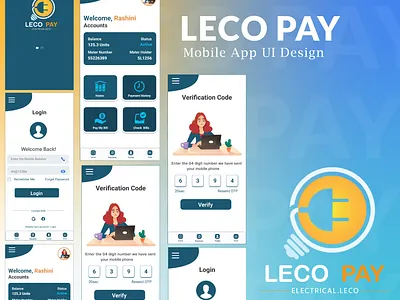 LECO Pay Mobile App UI Design app branding design graphic design illustration logo typography ui ux vector