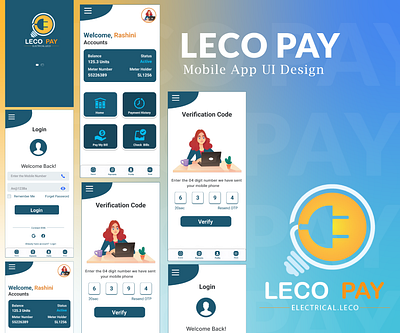 LECO Pay Mobile App UI Design app branding design graphic design illustration logo typography ui ux vector