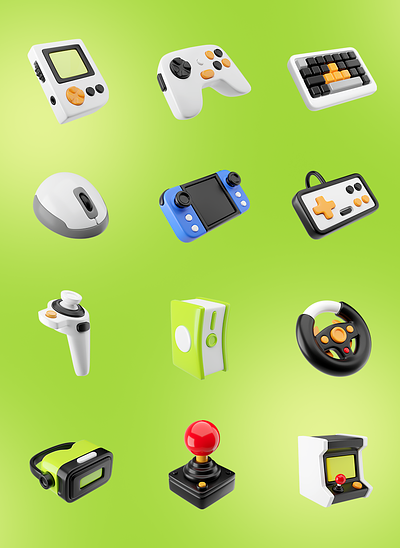 Game 3D icons 3d design icons
