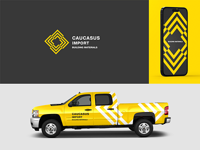 Caucasus Import (ver. 1) branding building materials caucasus concept creative design georgia import logo simple vector