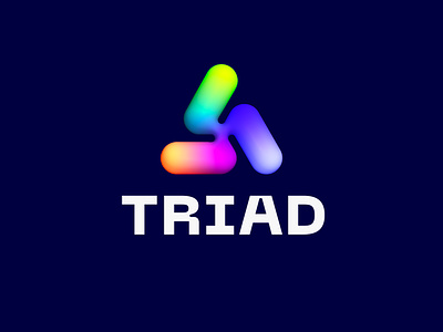 TRIAD - LOGO DESIGN v2 3d available logo blend brand identity design branding core creative logo engine game logo premade logo sell logo triad visual identity design web3