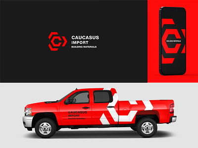 Caucasus Import (ver. 2) branding building materials caucasus concept creative design import logo simple symbol vector