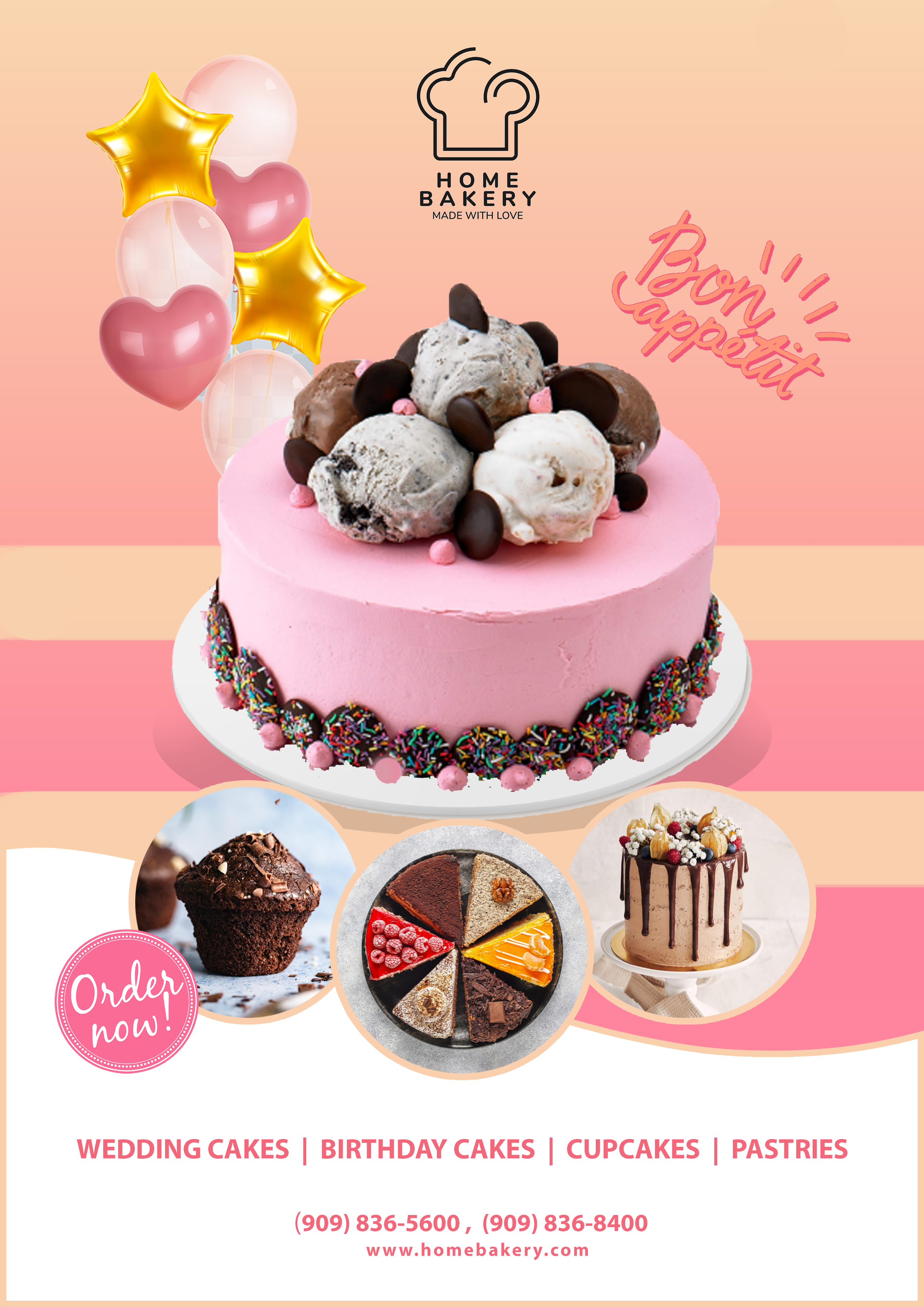 Poster Design for Bakery | Bakery, Types of cakes, Cake bites