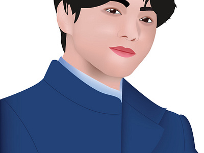 Portrait Illustration adobe illustrator graphic design jungkook of bts portrait illustration