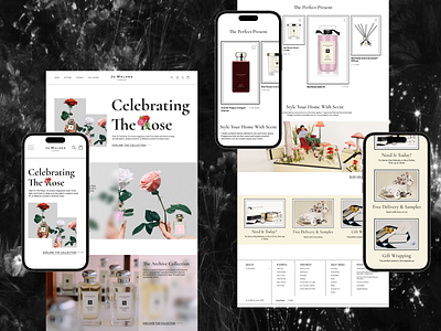 Re-design Jo Malone (E-commerce) brand colors design e commerce ecommerce jo malone minimalism onlineshop onlineshopdesign style ui ux websiteredesign
