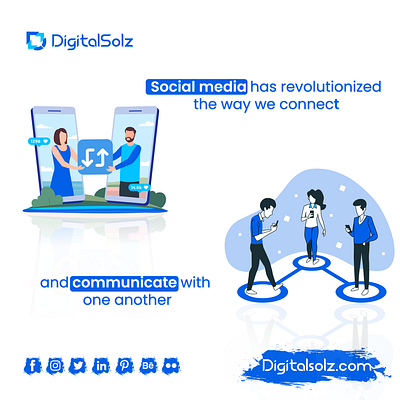 Social media has revolutionized the way we connect. branding business business growth design digital marketing digital solz illustration logo marketing social media marketing