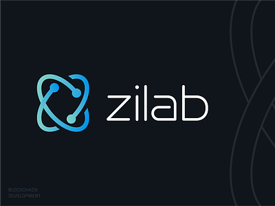 ZiLab Logotype blockchain blue branding clean crypto dark design development gradient graphic design latvia logo logotype