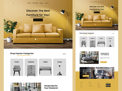 Furniture e-commerce website adobe photoshop figma adobe photoshop
