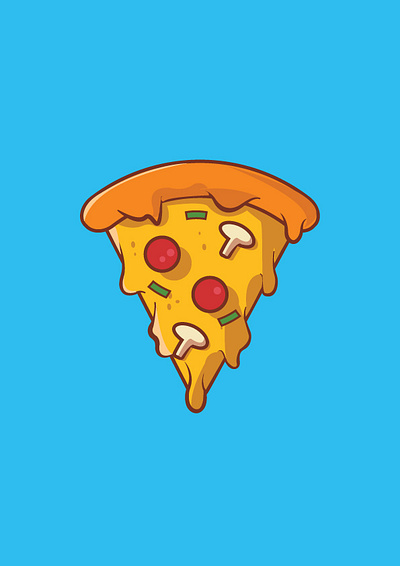 Pizza Illustration adobe illustrator graphic design pizza illustration