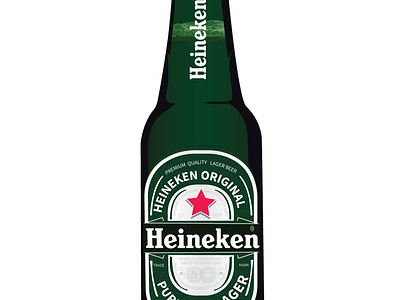 Bottle Illustration adobe ilustrator graphic design heineken bottle illustration bottle illustration