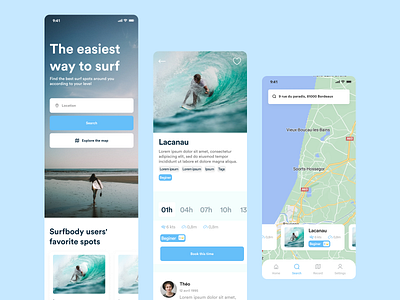 Surf-buddy app dailyui dailyuichallenge design figma login map mobile show ui