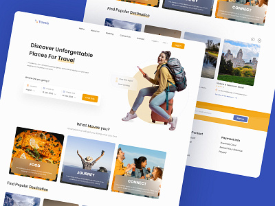 Travel Landing Page design ui ux