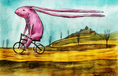 Mushu the rabbit aquarelle childrenillustration illustration kidsillustration rabbit watercolorullustration