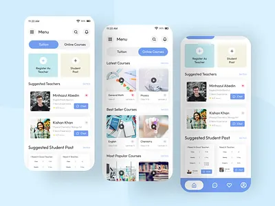 E-learning mobile app app design application design e larning edu tech learning mobile app modern online eductaion