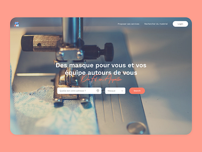 De fil en aiguille covid dailyui dailyuichallenge design figma header image medical search ui