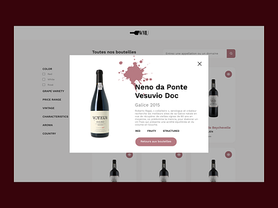 WineMeUp dailyui dailyuichallenge design desktop figma flat pop in pop up ui wine