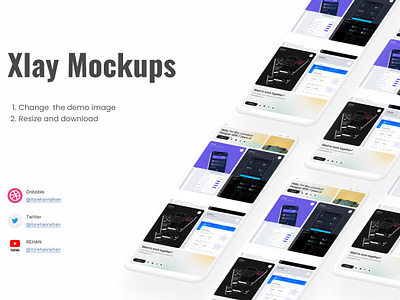 Xlay - Mockups by @itsrehanraihan 3d branding clay design figma icon mockup opacityauthor rehan ui