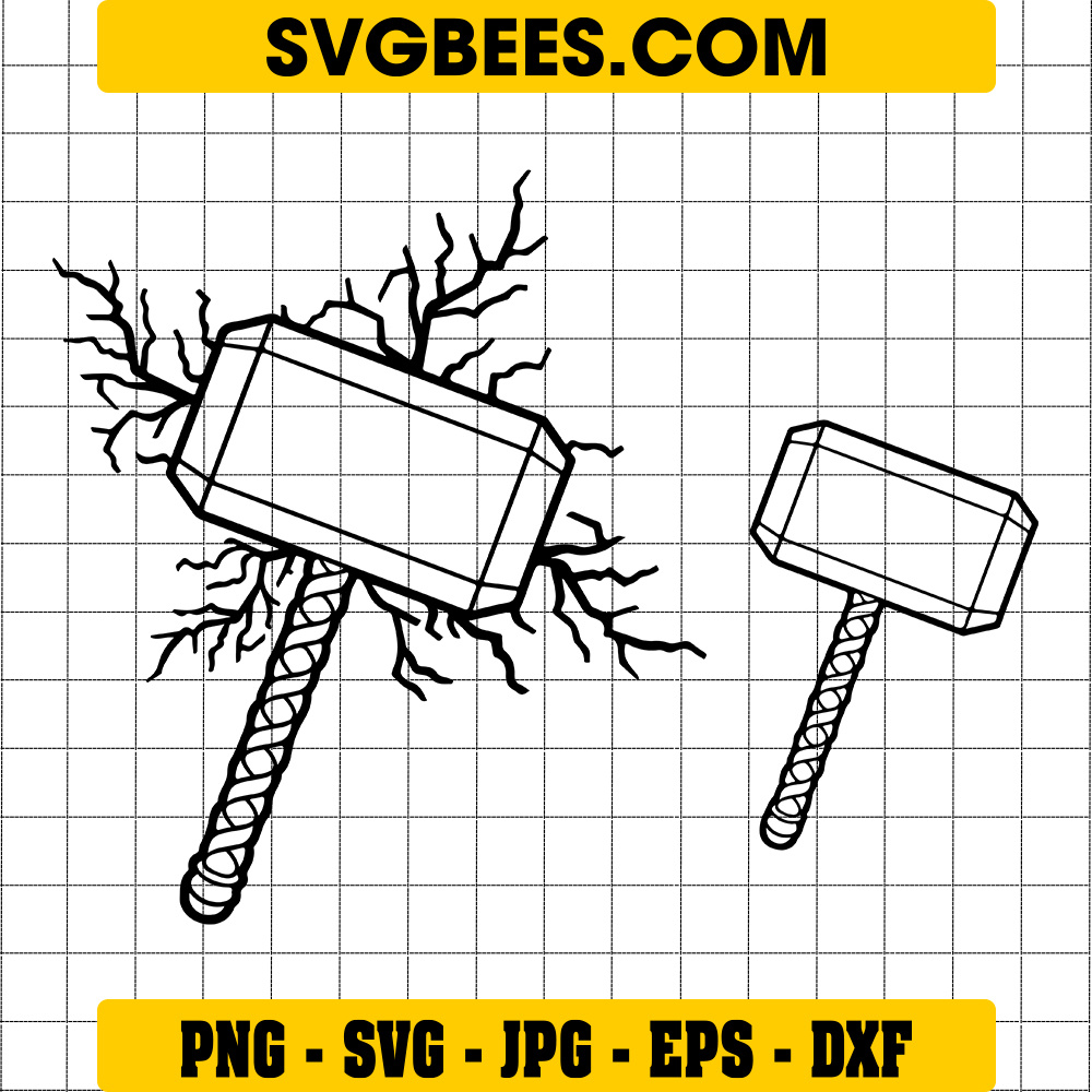 Thor Hammer Svg By Svgbees Svg Files For Cricut Get Premium Svgs On