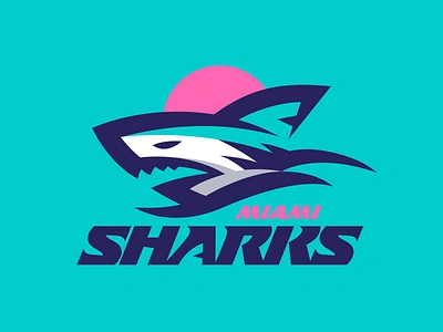 Miami Sharks - Second Concept branding design graphic design illustration logo mascot mascot logo shark sharks sport sports team branding team logo vector