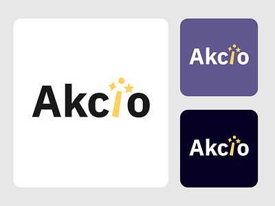 Akcio- AI project logo concept branding graphic design logo