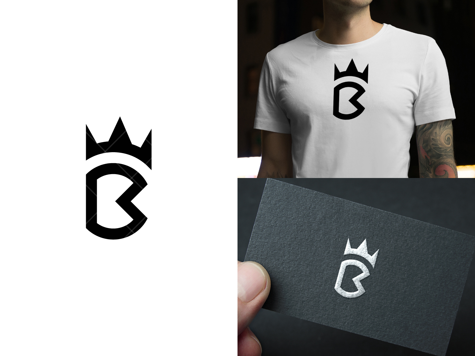 Royal B Letter Crown Logo