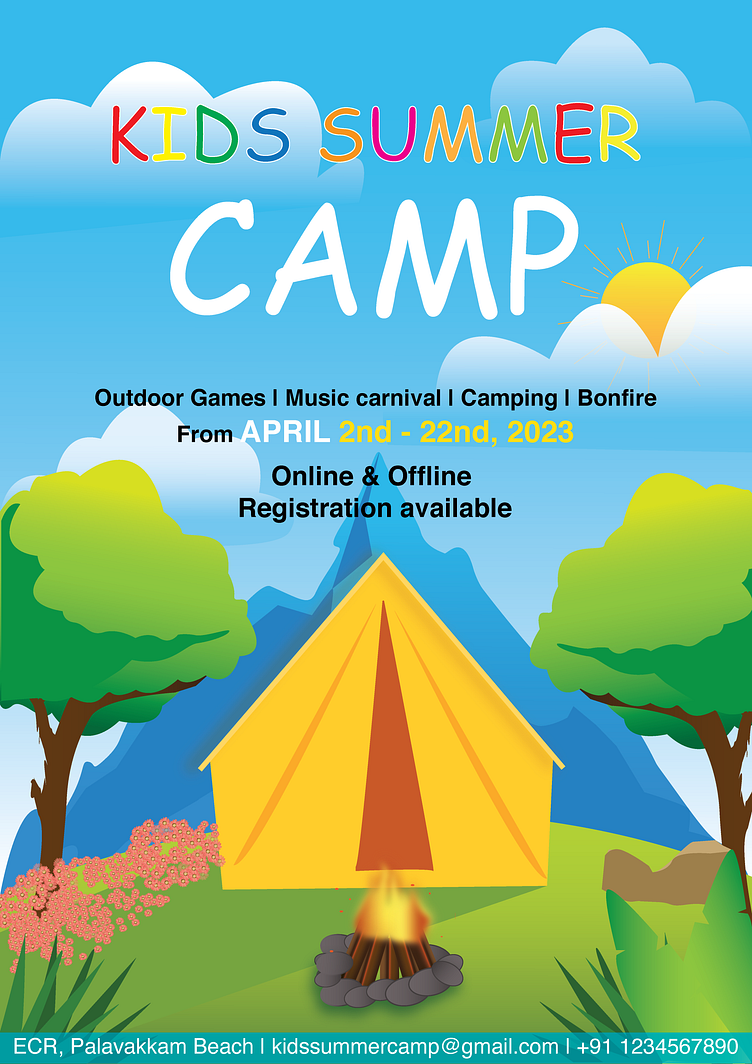 Kids Camp Poster design by Sumaiya on Dribbble