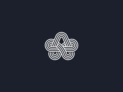 Logomark "A" a bold branding complex lettering logo stripes