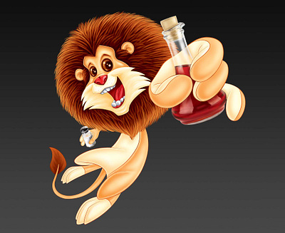 Lion Mascot animation book illustration character animation character design character modeling comic art comics concept art cover art digital 2d digital 3d digital art graphic design illustration jalal pirmarzabad sci fi superhero