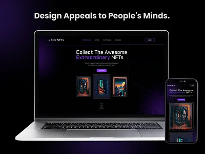 J Star NFTs Hero Banner branding design flat graphic design hero banner illustration landing page logo ui ux vector