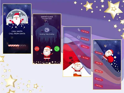 Мобильное приложение Call santa call from santa design figma ui uiux веб дизайн фигм