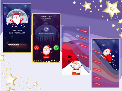 Мобильное приложение Call santa call from santa design figma ui uiux веб дизайн фигм