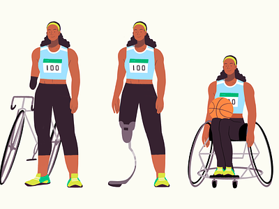 Disability Classifications Illustration athlete athletes basketball black woman blades character design cycling cyclist digital illustration disabilities diversity editorial illustration illustration illustration art illustrator inclusion limb difference sport wheelchair wheelchair basketball