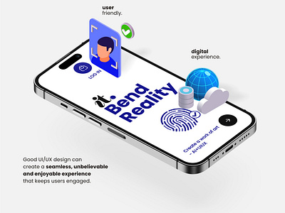 BendRealityApp: design the unusual. 3d design f good app design graphic design inspirational app design photoshop simple design ui uiux user experience user friendly