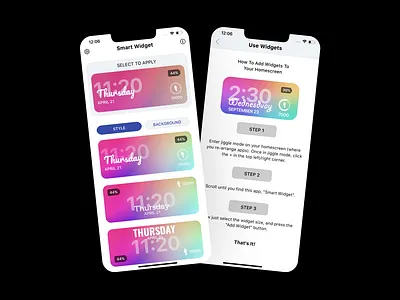 Smart Widget App Design app appdesign design mobileapp mobileappdesign ui uidesign ux uxdesign