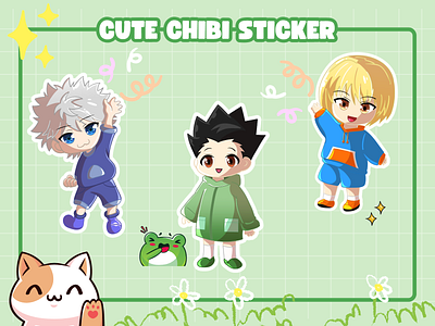 Cute Chibi Sticker anime chibi cute kawaii sticker