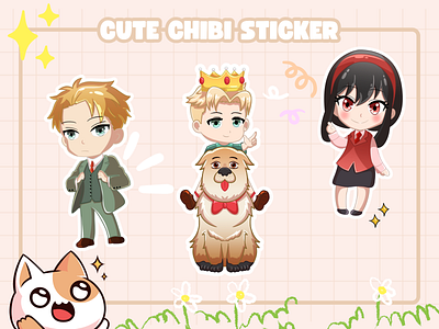 Cute Chibi Sticker anime chibi cute kawaii sticker