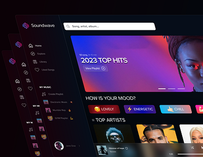 Soundwave | Concept Music Web Player apple music music app music web app music web player spotify