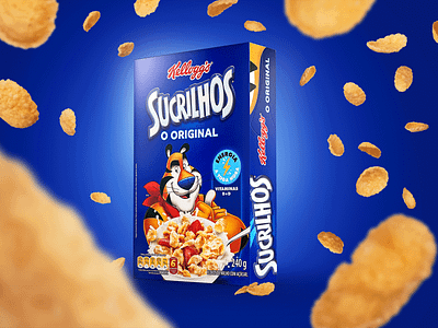 Sucrilhos Kellogg's 3D CGI 3d 3d packshot advertising blender cgi cycles design kellogs packaging packshot photoshop