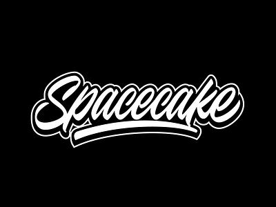 Spacecake calligraphy font lettering logo logotype typography vector