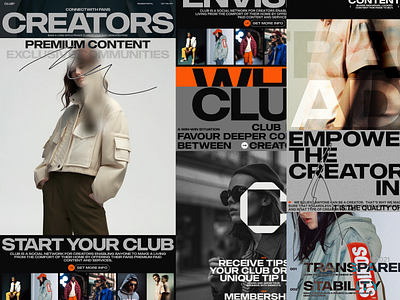 CLUB — Art Direction art direction bold brand identity branding design typography website