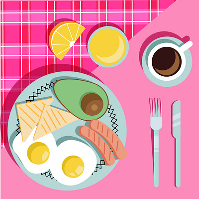 breakfast illustration vector