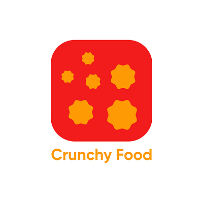 Crunchy Food Logo adobe illustrator branding design food graphic design illustration logo orange red vector